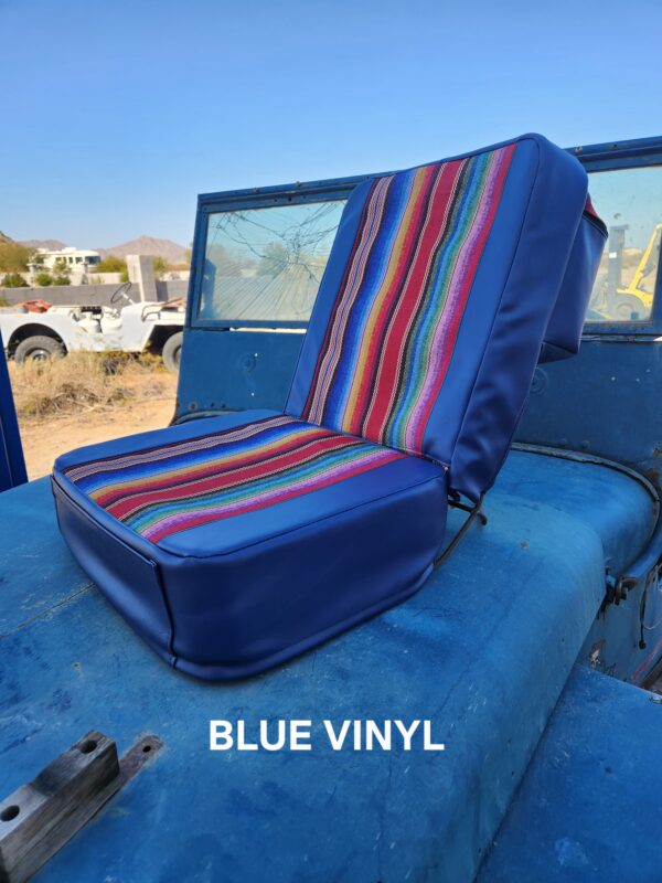 Front Vinyl Serape (Mexican Blanket) Covers CJ-2A / CJ-3A / CJ-3B / M38/ M38A1 Jeep Flat Fender - Image 2