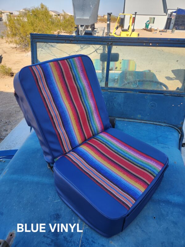 Front Vinyl Serape (Mexican Blanket) Covers CJ-2A / CJ-3A / CJ-3B / M38/ M38A1 Jeep Flat Fender - Image 3