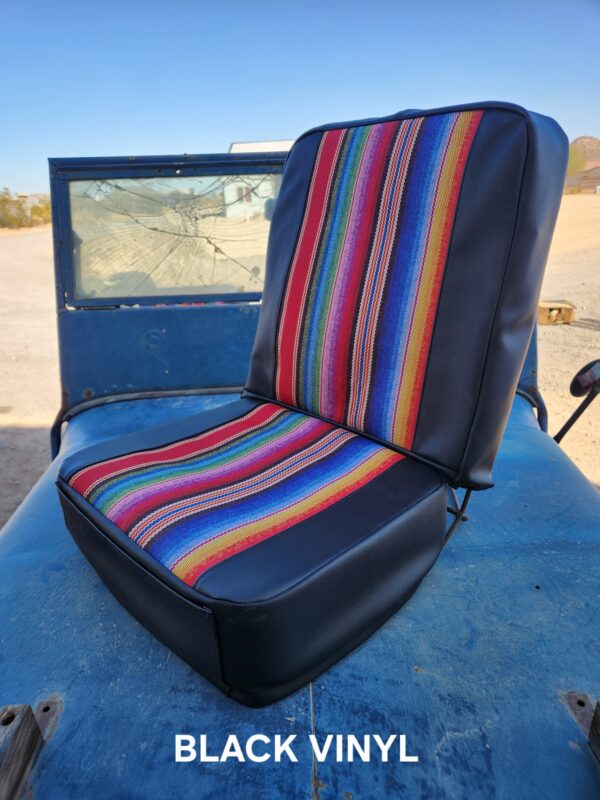Front Vinyl Serape (Mexican Blanket) Covers CJ-2A / CJ-3A / CJ-3B / M38/ M38A1 Jeep Flat Fender - Image 6